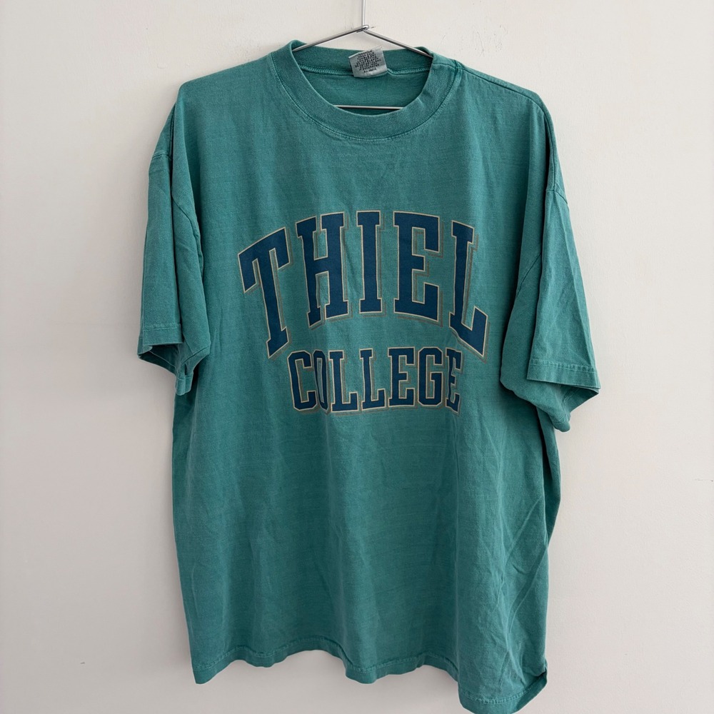 Gear For Sports Thiel College T Shirt Teal Blue Mens XL Made In USA